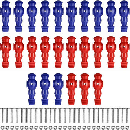 26 Pcs Foosball Men, Resin Foosball Replacement Parts, Table Soccer Player Set for Tournament Foosball, 13 Red and 13 Blue