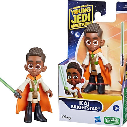 Star Wars: Young Jedi Adventures Kai Brightstar Action Figure, 4-Inch Scale Toys, Preschool Toys for 3 Year Old Boys & Girls