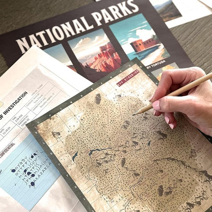 Mystery Game | National Parks Trail of Secrets – Be a Detective and Investigate an Unsolved case, Escape Room Puzzle Game, for Date Night, Family Night or Solo.