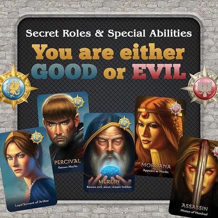 The Resistance: Avalon Card Game - Thrilling Social Deduction Board Game - Quick Strategy & Deception for 5-10 Players - Ages 13+ - 30 Minute Play Time - By Indie Boards & Cards