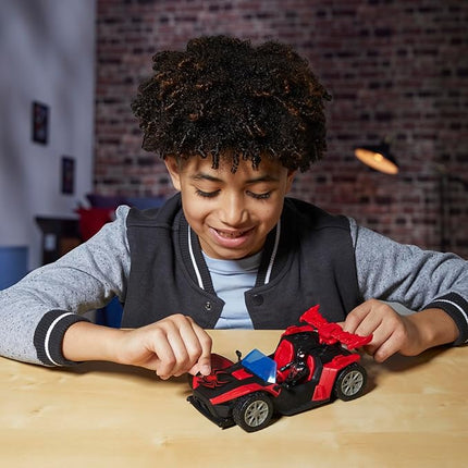 SPIDER-MAN Marvel VenomVersus Epic World of Action Miles Morales Remix Blast Racer 4-Inch (10 CM) Figure & Toy Car, Accessories, Super Hero Toys, 4+
