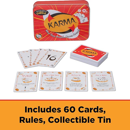 Karma Card Games for Kids – Card Games for Adults, Family Games Night, Card Games for Families, Multi-Player, Screen Free, Travel Games, Playing Cards, What Goes Around, Comes Around, Ages 8+