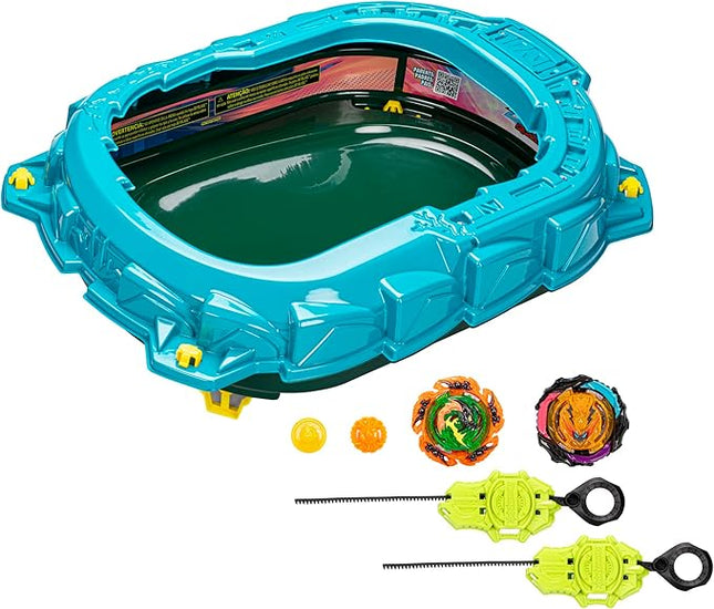 Beyblade Burst QuadStrike Light Ignite Battle Set Stadium, 2 Spinning Tops, and 2 Launchers, Toys for 8 Year Old Boys & Girls & Up (Amazon Exclusive)