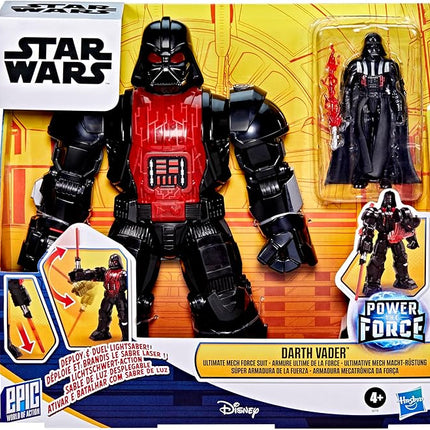 STAR WARS Epic World of Action Darth Vader Ultimate Mech Force Suit, 11-Inch Mech Suit & 4-Inch Action Figure, Toys for Boys & Girls Ages 4+