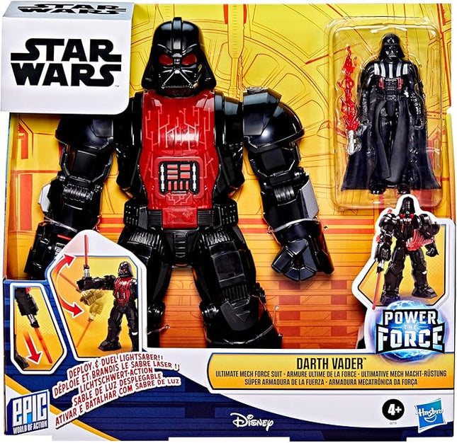 STAR WARS Epic World of Action Darth Vader Ultimate Mech Force Suit, 11-Inch Mech Suit & 4-Inch Action Figure, Toys for Boys & Girls Ages 4+