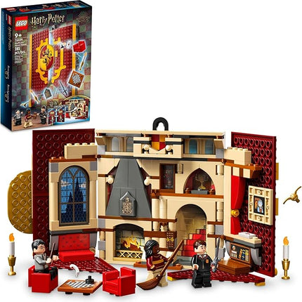 Lego Harry Potter Gryffindor House Banner Set 76409 With LEGO Building Elements, Hogwarts Castle Common Room Toy or Wall Display, Fold Up Travel Toy, Collectible with 3 Minifigures For 9+ Years