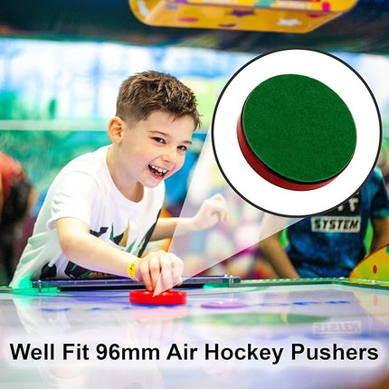 12 Pack Self Adhesive Air Hockey Mallet Felt Pads 94mm Felt Pad Replacement for Air Hockey Pushers
