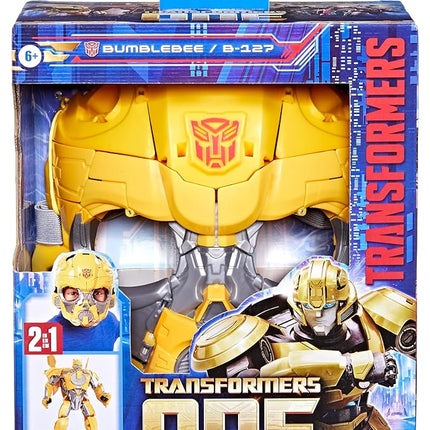 Transformers One 2 in 1 Bumblebee B-127 9.8 Inch Robot Action Figure, Converts to Mask, Interactive Toys for Boys and Girls Ages 6 and Up
