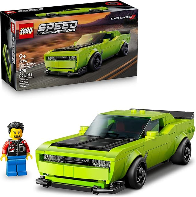LEGO Speed Champions Dodge Challenger SRT Hellcat Sports Car Toy - Building Set for Learning, Play and Display - Kids Toy for Boys and Girls, Ages 9+ - Birthday Gift Idea for Race Car Fans - 77237