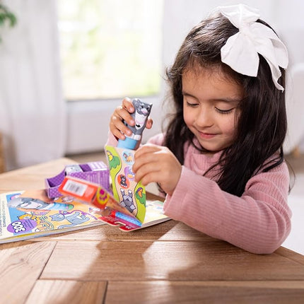 Melissa & Doug Sticker Wow!™ Cat Bundle: 24-Page Activity Book, Refillable Sticker Stamper, Mini Pad, 500 Stickers, Arts and Crafts for Kids Ages 3+