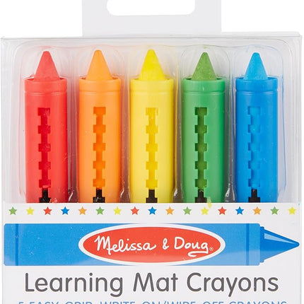Melissa & Doug Learning Mat Crayons - 5 Colors