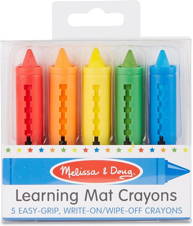 Melissa & Doug Learning Mat Crayons - 5 Colors