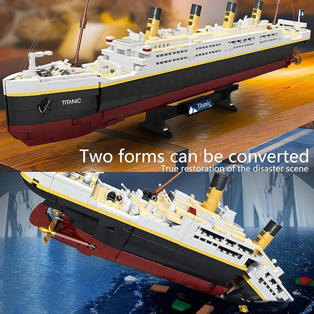 Titanic Building Blocks Set, Toy Ship Model Kit, Building Bricks Sets for Adults or Kids 6 Year Old, Compatible with Major Brands, 2022 Pieces Gift for Christmas Boys Girls Adults (2022pcs)
