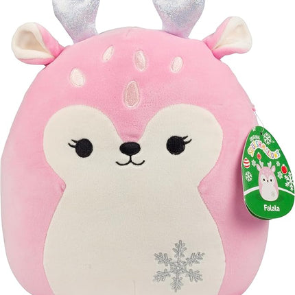 Squishmallows Original 10" Falala The Pink Christmas Deer - Official Jazwares Holiday Plush- Collectible Soft & Squishy Stuffed Animal Toy- Limited Edition 2025 Gift for Kids, Girls & Boys
