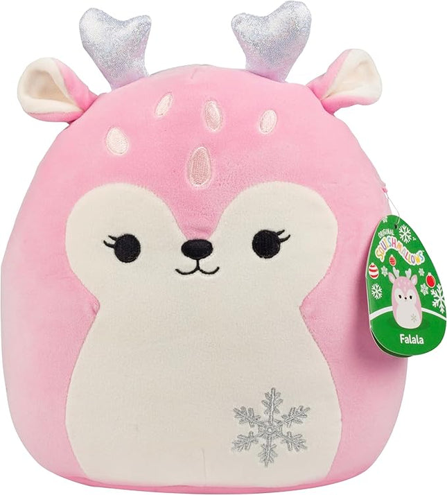 Squishmallows Original 10" Falala The Pink Christmas Deer - Official Jazwares Holiday Plush- Collectible Soft & Squishy Stuffed Animal Toy- Limited Edition 2025 Gift for Kids, Girls & Boys