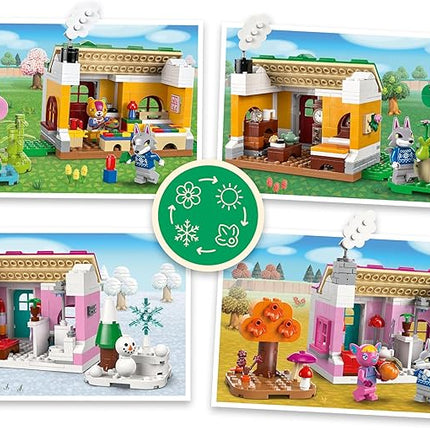 LEGO Animal Crossing Creative Houses: Seasons of Fun Building Toy - Pretend Play Set for Girls & Boys, Ages 7+ - Create 2 Houses W/1 Set of Building Blocks for Kids - Gift Idea for Birthdays -77057
