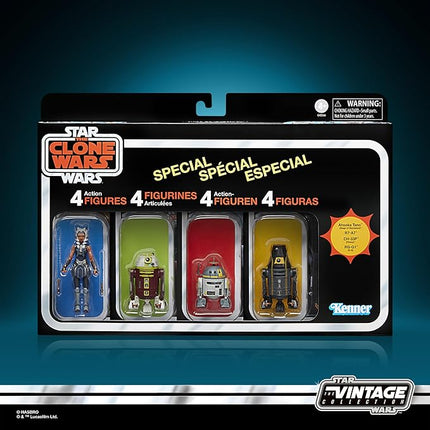 STAR WARS The Vintage Collection Escape from Order 66, The Clone Wars, Ahsoka Tano & Droids 3.75 Inch Collectible Action Figure 4-Pack (Amazon Exclusive)