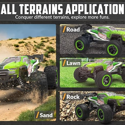 RACENT RC Truck 1:16 4x4 All Terrain RC Car 40KPH High Speed Remote Control Cars for Adults