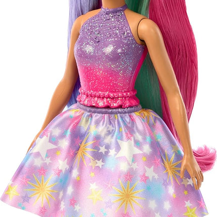 Barbie A Touch of Magic Fashion Doll, The Glyph with Fantasy Outfit & Colorful Hair with Comb & Pet Accessories
