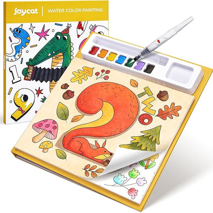 JoyCat Paint with Water Coloring Books for Toddlers, Watercolor Painting Sets for Kids Ages 3-5 4-8, Arts and Crafts Drawing Activities Toy Birthday Gift for Boys Girls (Numbers)