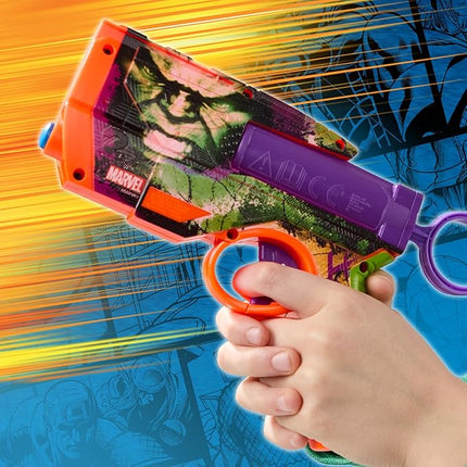 Nerf Marvel Hulk Dart Blaster | 4 Nerf N1 Foam Darts | Hulk-Inspired Blaster Skin Designs | Kids Gifts |Outdoor Toys & Games for Ages 8+ (Amazon Exclusive)