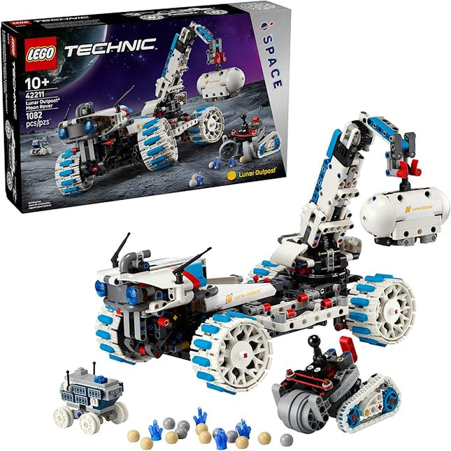 LEGO Technic Lunar Outpost Moon Rover Space Vehicle Building Toy - All-Terrain Explorer for Kids, Boys & Girls, Ages 10+ - Buildable Space Decor for Any Room - Gift Idea for Birthdays - 42211