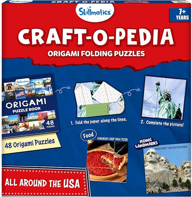 Skillmatics Origami Puzzle Book - 48 Folding Puzzles for Kids, Fun STEM Toy & Brain Teasers, Educational & Travel Gifts for Ages 8, 9, 10 and Up