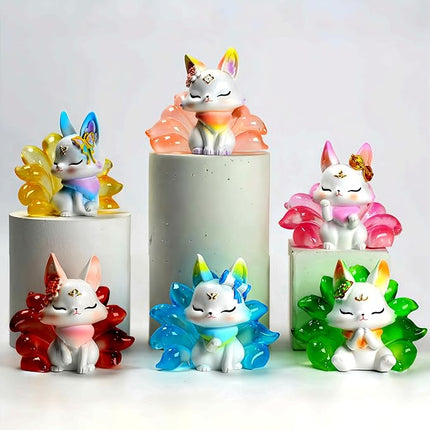 Nine-Tailed Demon Fox Blind Box Popular Mystery Boxes Collectible Action Figure Toys Random Style Goodie Treat Boxes Party Favors Gifts