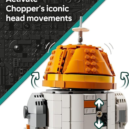 LEGO Star Wars: Ahsoka Chopper (C1-10P) Astromech Droid Set - Building Toy for Kids, Ages 10+ - Makes a Great Gift for Boys and Girls - Model Kit and Room Decor Idea for Sci-Fi Adventure Fans - 75416