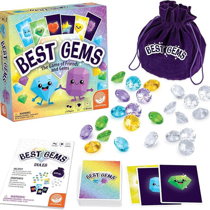 MindWare Best Gems Family Game for 5 Year Olds and up - Match Giant Gems to Earn Points, 2 to 4 Players