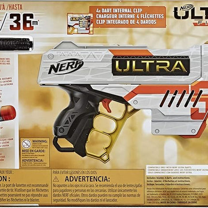 Nerf Ultra Five Blaster - 4-Dart Internal Clip, 4 Ultra Darts, Dart Storage - Compatible Only Ultra Darts