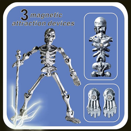 T13 Action Figure Set Articulated Skeleton Figure Titan 13 Medieval Knight Multi-Jointed Dummy Movable Robot Desktop Table Decoration