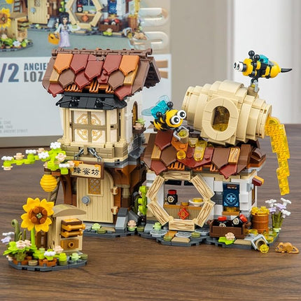 HIGH GODO Honey Workshop Mini Building Set, MOC Creative DIY Simulation Architecture Toy, Collectible for Adults, Kids 8-12, NOT Compatible with Classic Bricks (1242 Pieces)