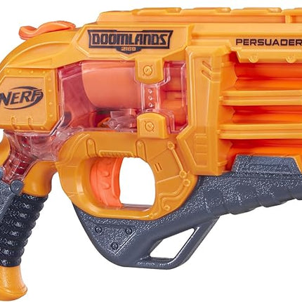 NERF Persuader Doomlands Toy Blaster With Hammer Action And 4 Official Nerf Doomlands Darts For Kids, Teens, And Adults