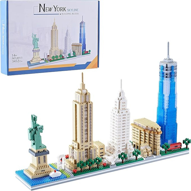 New York Skyline Building Set - 3452pcs | Challenging & Detailed Architecture for Adults & Teens
