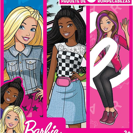 Barbie - 3 in 1 Jigsaw Puzzles for Kids. Great Birthday & Educational Gifts for Boys and Girls. Colorful Pieces Fit Together Perfectly. Great Preschool Aged Learning Gift.
