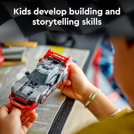 LEGO Speed Champions Audi S1 e-tron Quattro Race Car Toys - Building Toys for Kids, Boys & Girls, Ages 9+ - Design Details & 1 Minifigure - Car Model Kit Birthday Gift - 76921