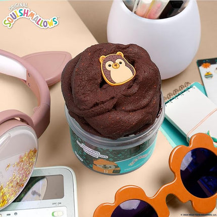 Original Squishmallows Hans Premium Cloud Slime - Limited Release, Chocolate Scent, 8 oz. Jar