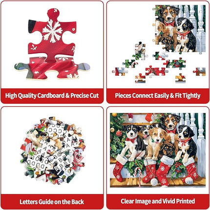 Christmas Puzzle 100 Piece Puzzles For Kids Christmas Dogs Puzzle 100 Piece Puzzle Christmas Puppies Puzzles 100 Piece Puzzles For Adults Christmas Puzzles Puppies 100 Piece Puzzles For Kids Ages 6-10