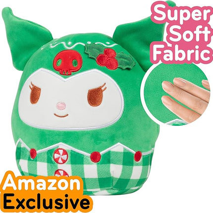 Squishmallows Original 8-Inch Hello Kitty: Kuromi Christmas Plush - Official Jazwares Sanrio - Collectible Soft & Squishy Stuffed Animal Toy- 2025 Limited Edition Gift for Kids, Girls & Boys