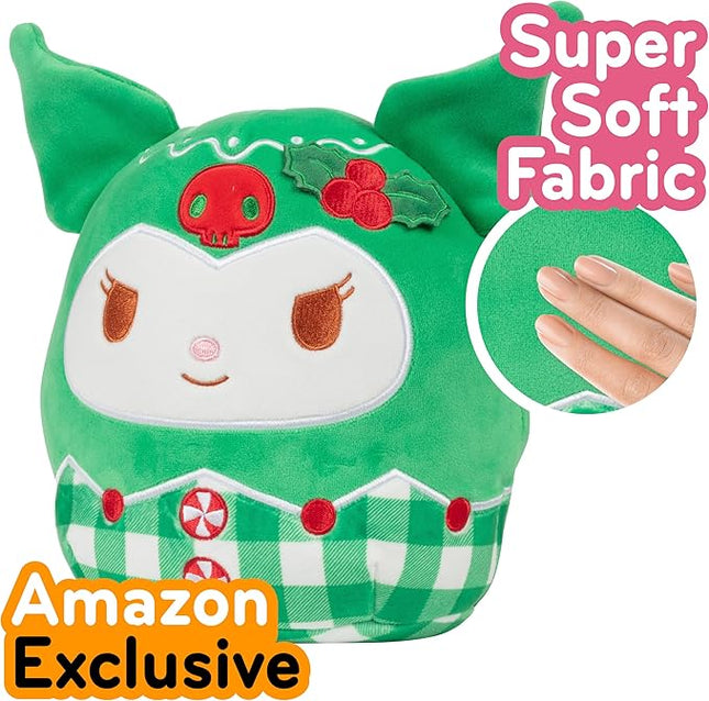 Squishmallows Original 8-Inch Hello Kitty: Kuromi Christmas Plush - Official Jazwares Sanrio - Collectible Soft & Squishy Stuffed Animal Toy- 2025 Limited Edition Gift for Kids, Girls & Boys