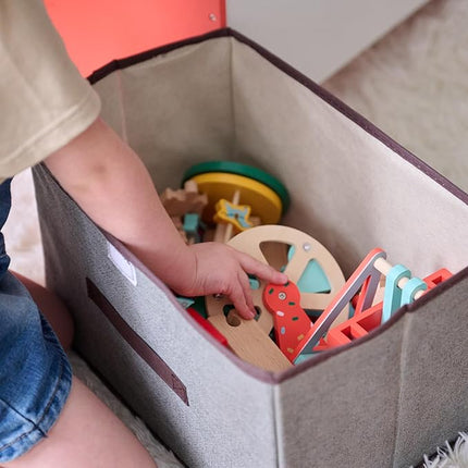 Teamson Kids Wooden Train Table – Carnival-Themed Amusement Park Playset with Ferris Wheel, Carousel & Train Track – Interactive Toy for Toddlers with Storage – Ages 3+