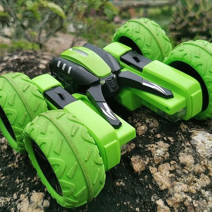 Threeking RC Stunt Car Remote Control Cars with Lights Rotating Double-Sided Driving Indoor Outdoor Toys Gifts Presents for 6 7 8 9 10 11 12 Year Old Kids Boys Girls