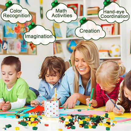 JUNEBRUSHS Erasers for Kids, 150Pcs St. Patrick's Mini Erasers Cute Pencil Erasers Shamrocks Erasers for Kids Bulk School Classroom Prizes Homework Rewards Party Favors