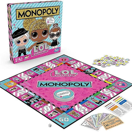 Monopoly Game: L.O.L. Surprise Edition Board Game for Kids Ages 8 and up