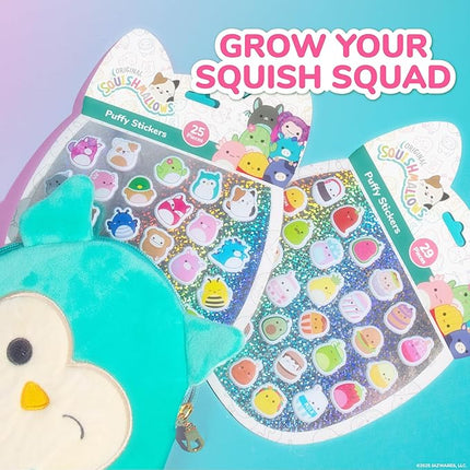 Original Squishmallows Squishy Stickers, Sticker Book of Your Favorite 'Mallows, Cute Stickers for Kids, Fun School Supplies, Classroom Prizes and Incentives, Cool Stuff for Gift Baskets