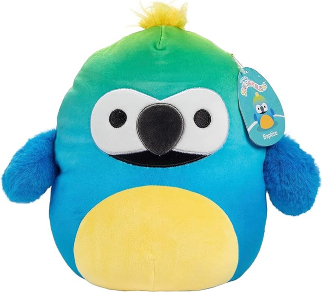 Squishmallow 10" Baptise the Macaw Plush - Official Jazwares - Soft, Cuddly, Colorful Bird Stuffed Animal, Perfect for Kids, Collectors & Gifts, Cozy Hug Pillow, Cute Tropical Parrot Toy for All Ages