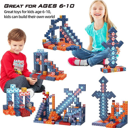 Magnetic Blocks Building Toys Gifts Construction Toys for 3 4 5 6 7 8 Year Old Boys & Girls, STEM Montessori Sensory Creative Kids Toys