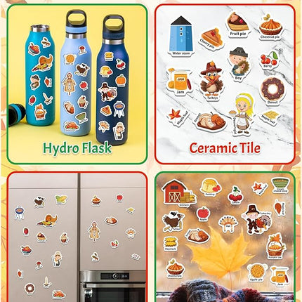 Benresive Reusable Sticker Books for Kids 2-4, Sticker Books for Toddlers 1-3 2-4, Toddler Travel Toys Activities Crafts Gifts - Thanksgiving