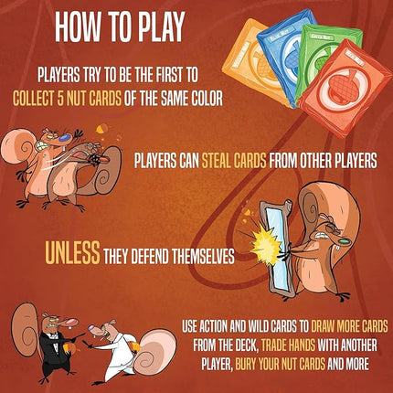 da Vinci's Room Squirrel Smackdown - The Fast Paced Family Card Game for 2-4 Players | Fun Card Games for Teens, Kids 8-12, or Adults (Compact Edition)